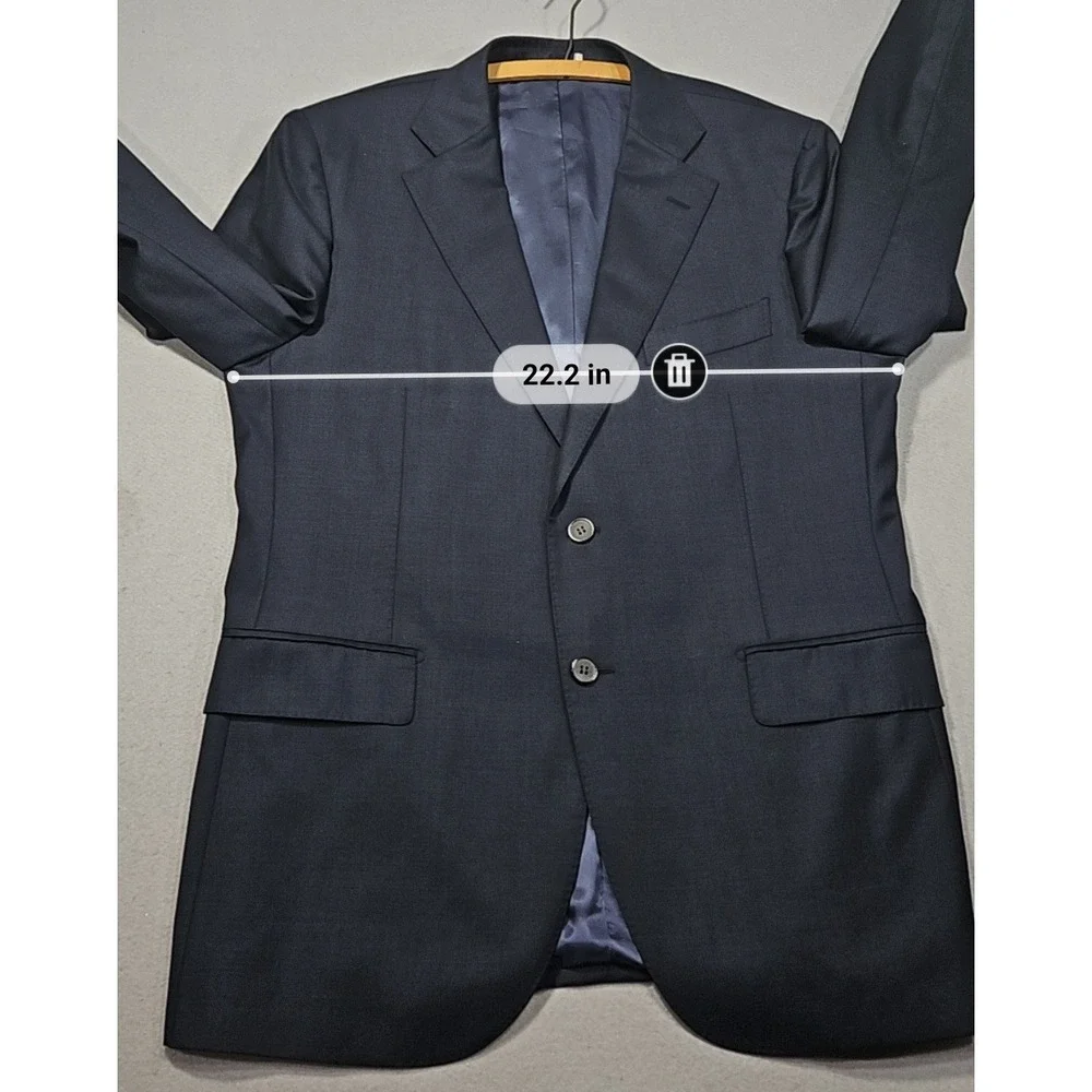 Suitsupply Lazio Slim Fit Blazer Navy Wool Super 110s Vitale Barberis Sz 46R
